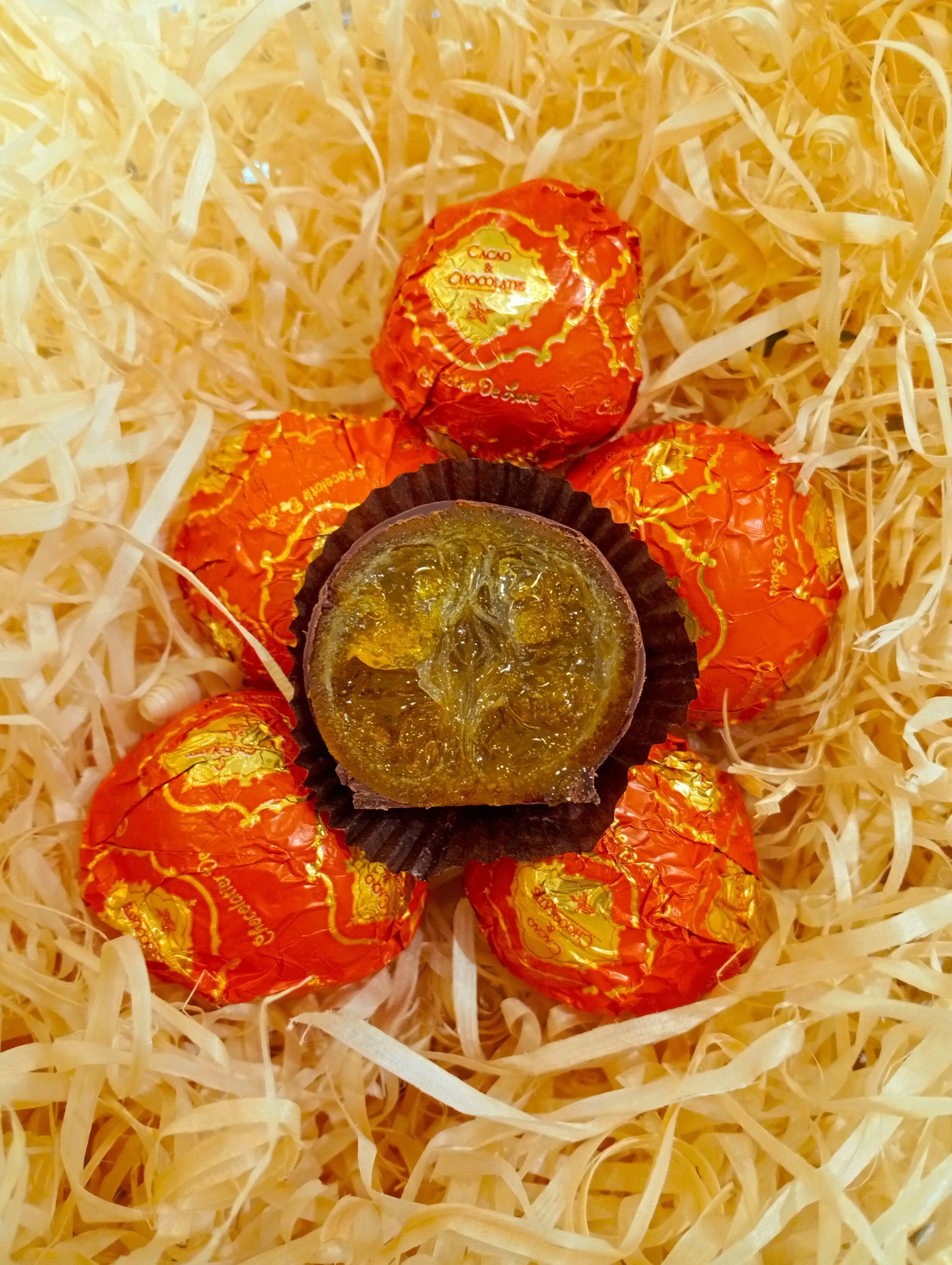 Chocolate-covered mandarin
