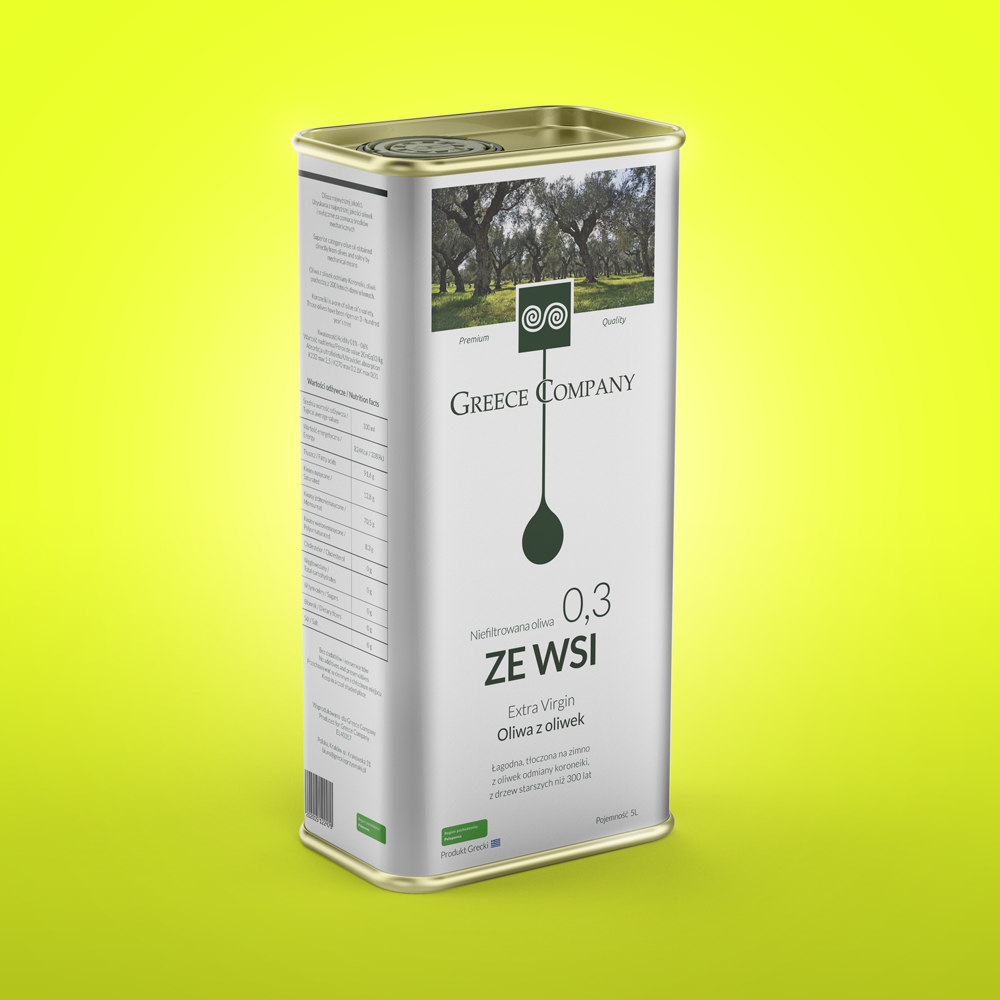 Olive oil FROM THE VILLAGE unfiltered Extra Virgin mild 0.3% 5 l