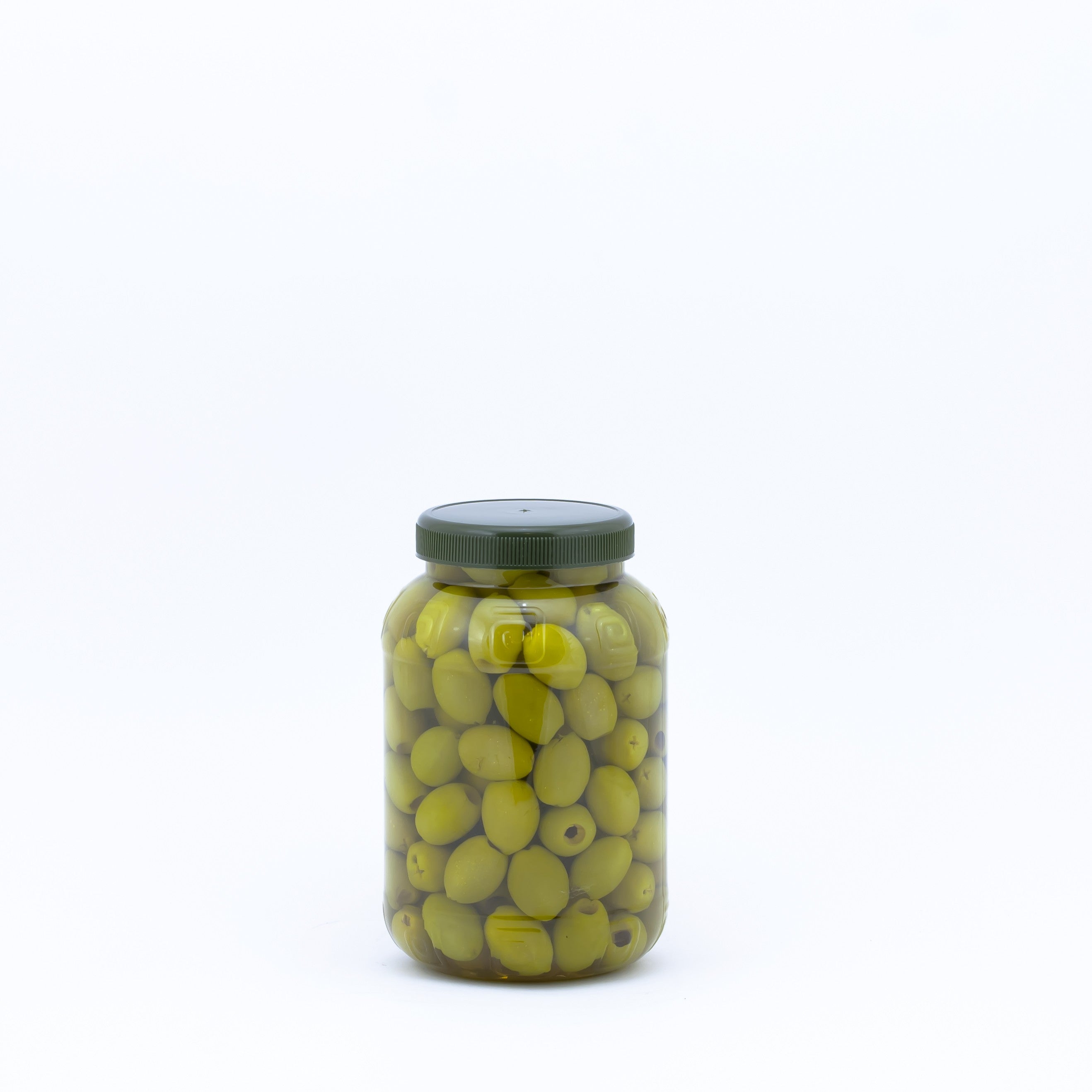 Pitted green olives 800g net weight