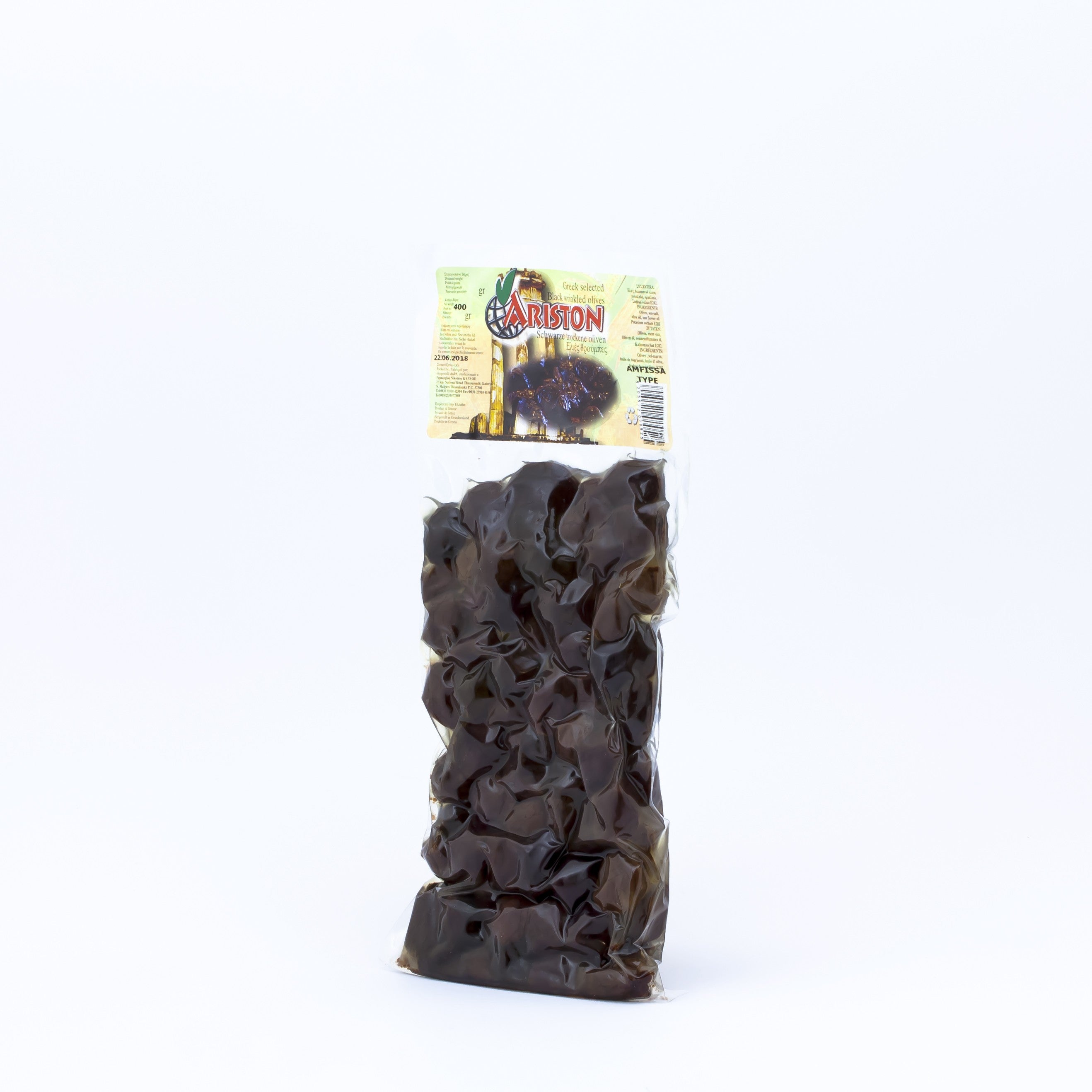 Amfissa Black Olives with Pit 400g Vacuum