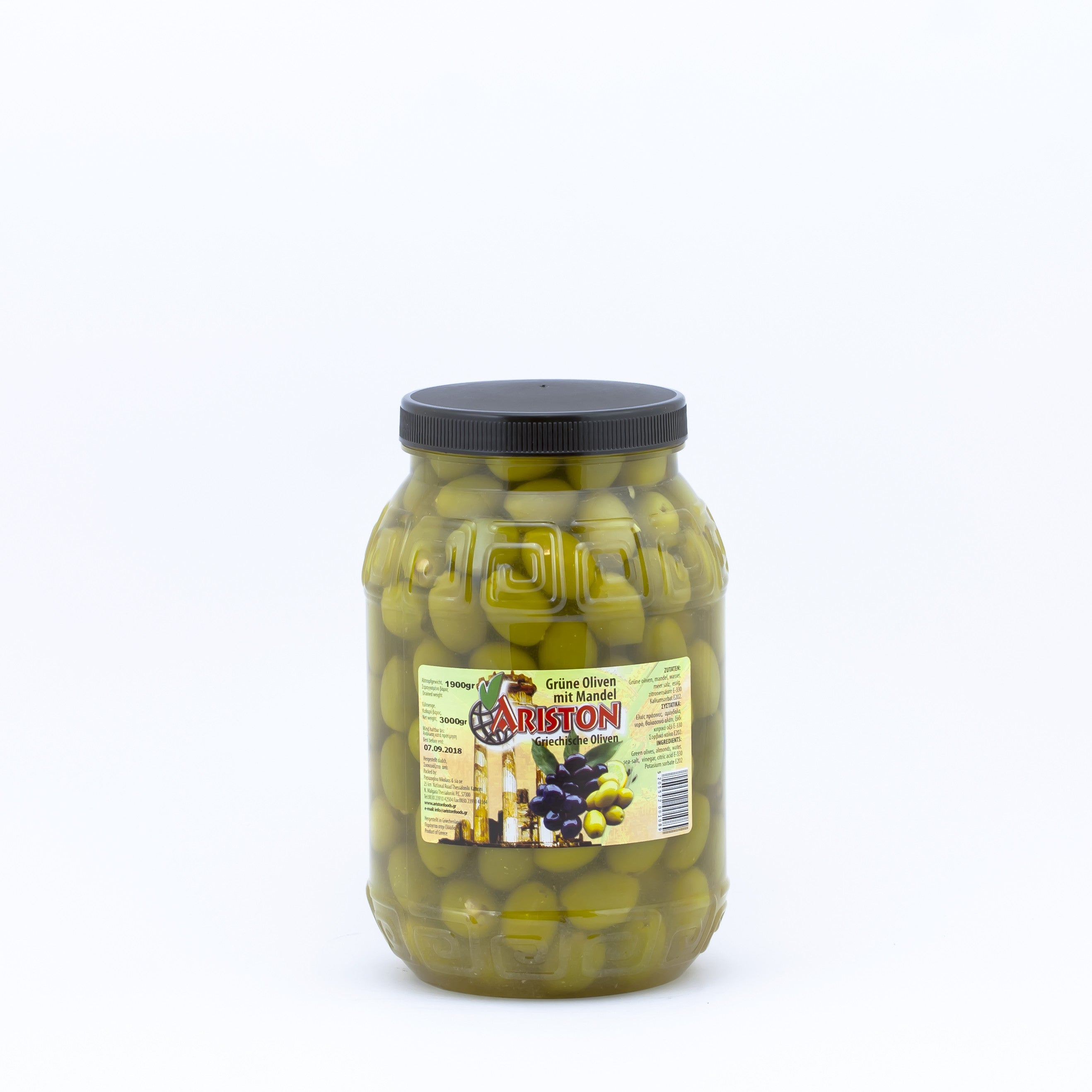 Green olives with almonds 1.85 kg net weight
