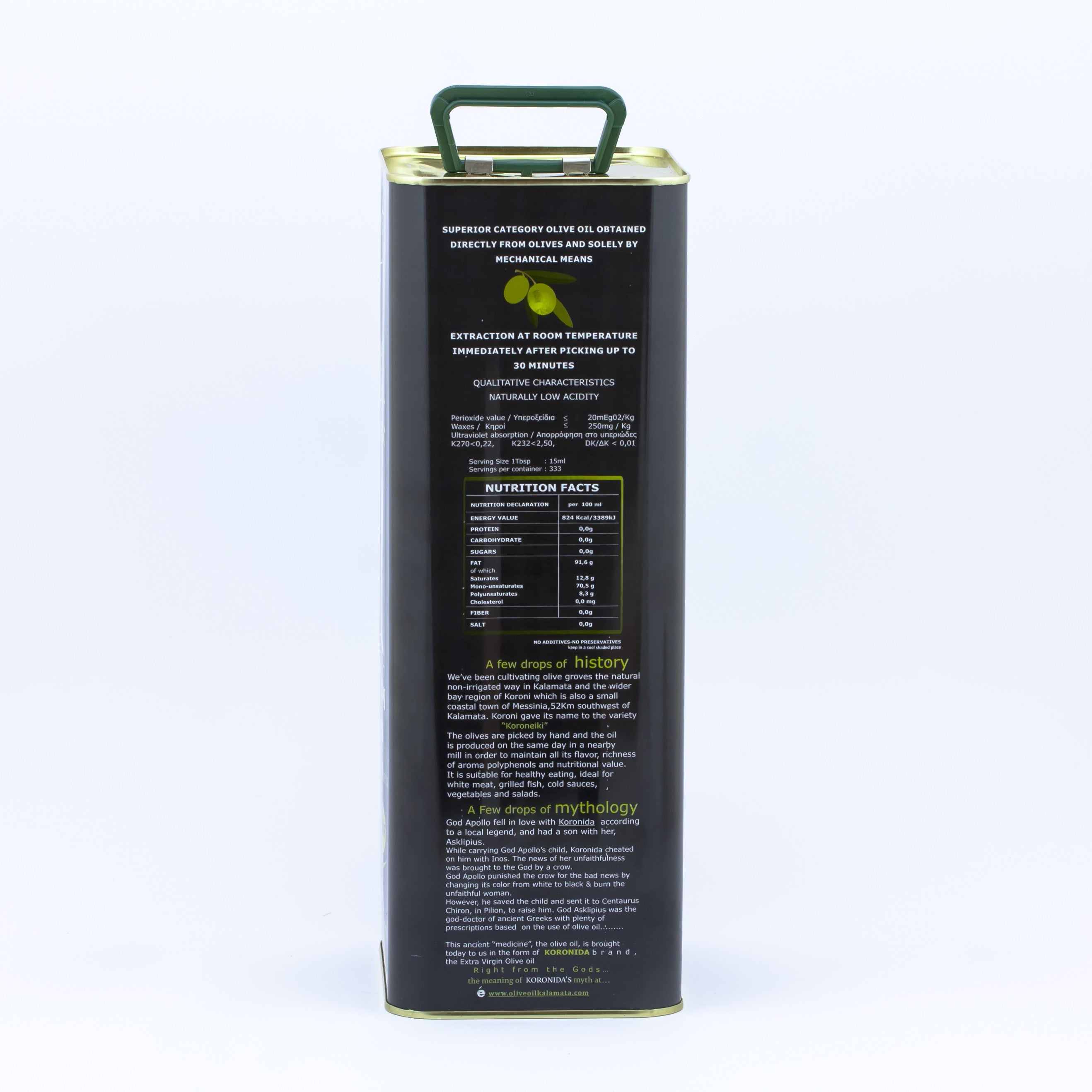 Unfiltered olive oil Koronida max 0.3% 5 l