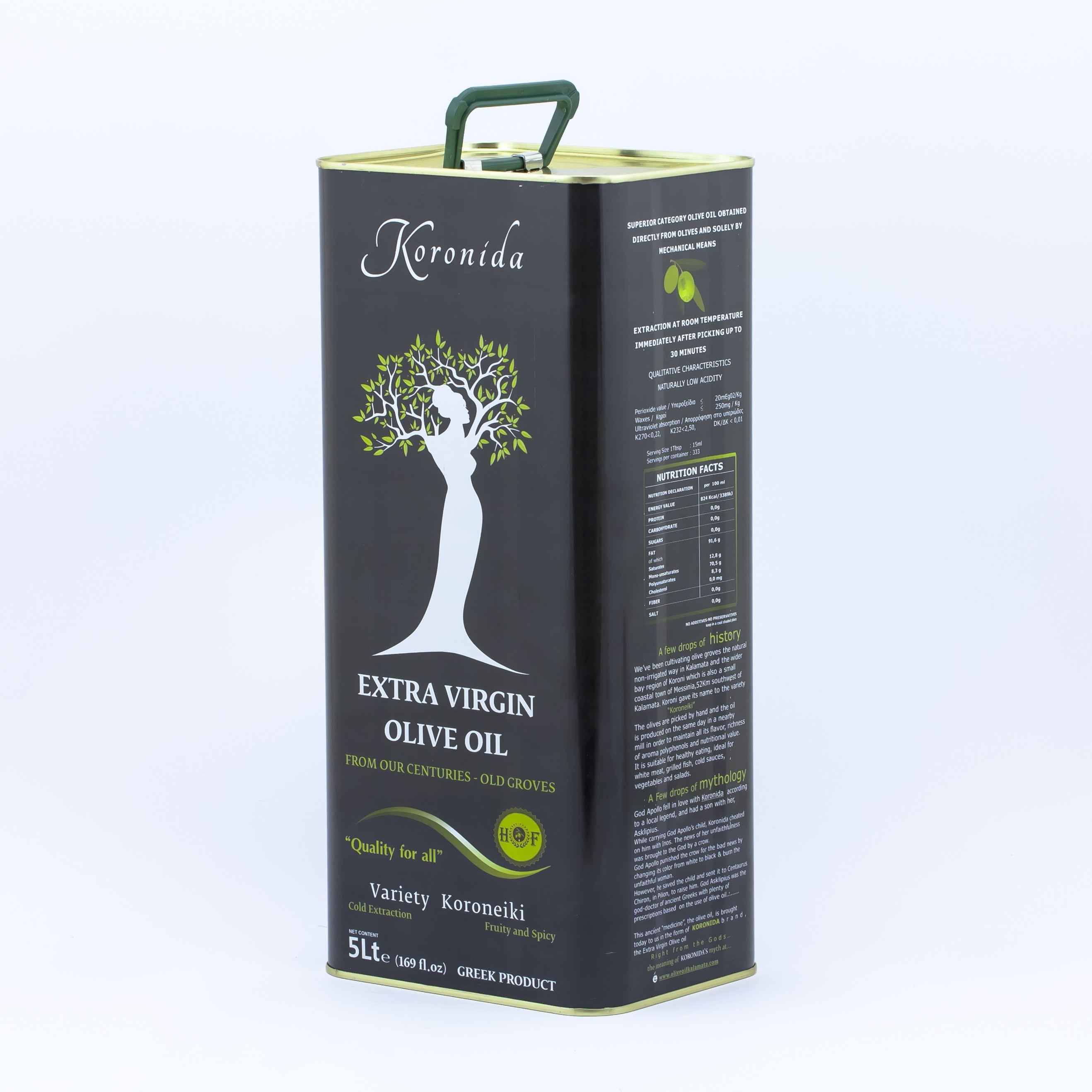 Unfiltered olive oil Koronida max 0.3% 5 l
