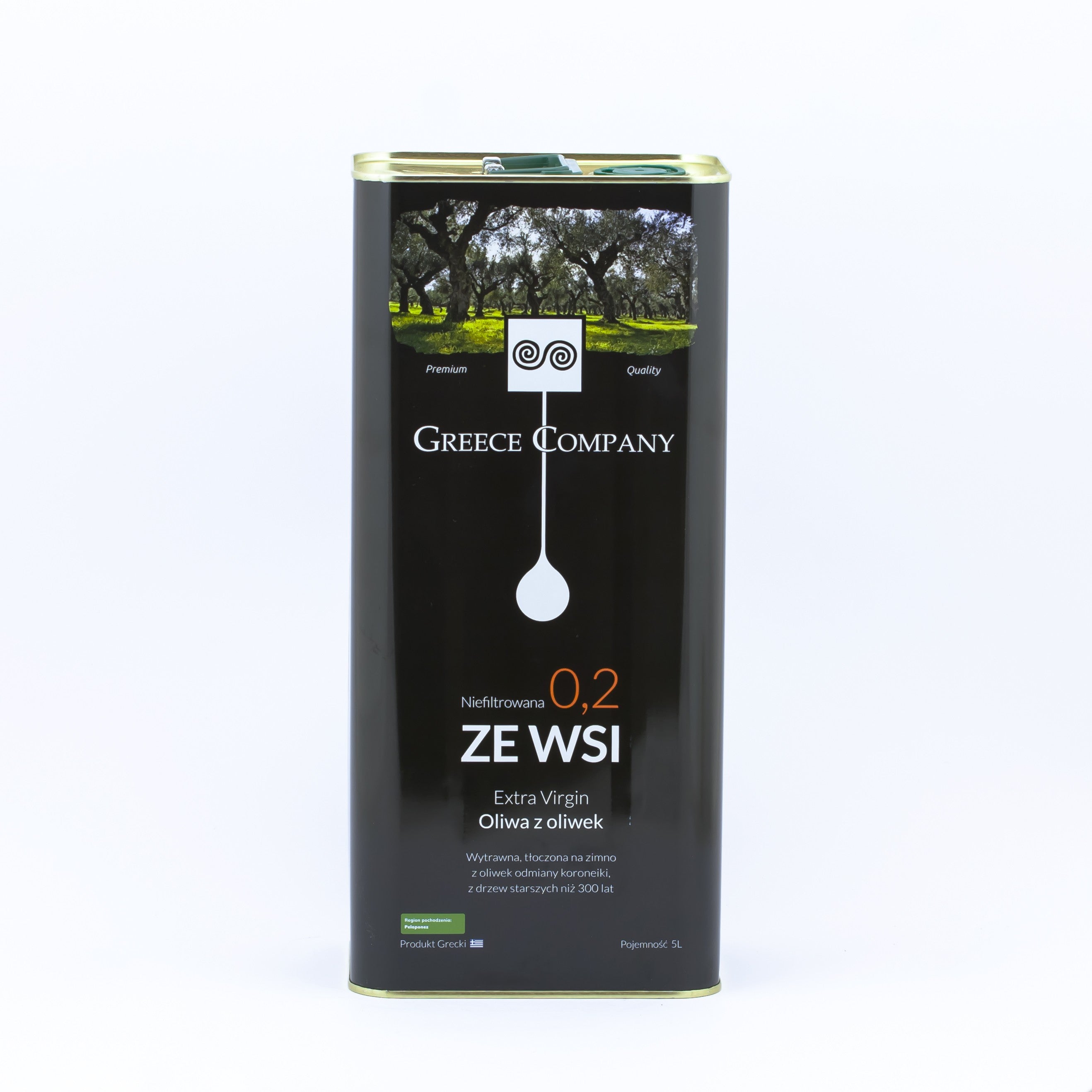 Olive oil FROM THE VILLAGE unfiltered Extra Virgin dry 0.2% 5 L
