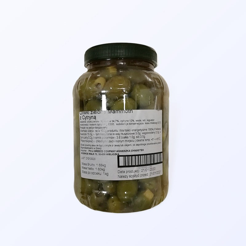 Green olives stuffed with lemon peel 1 kg