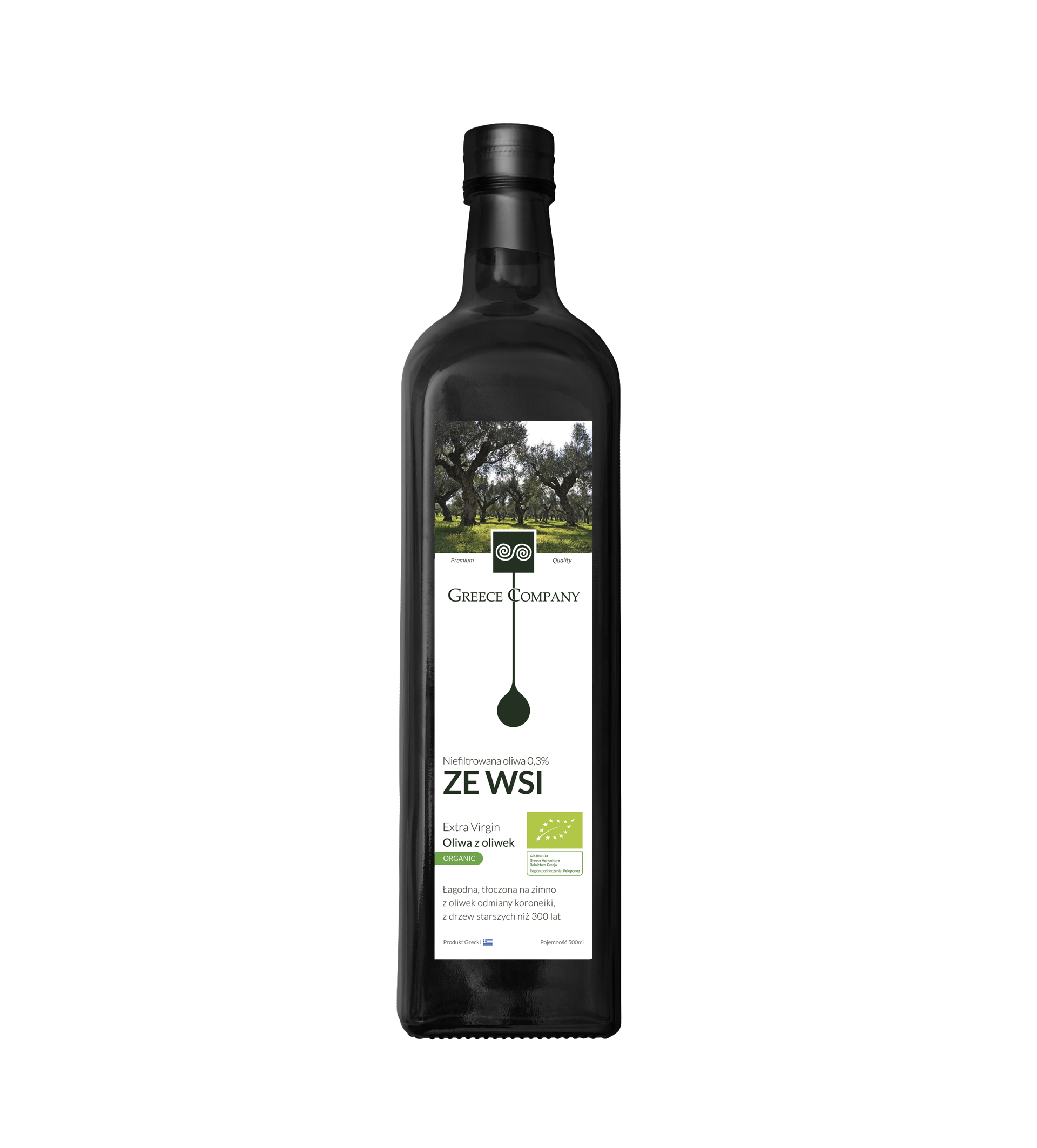 Olive oil FROM THE VILLAGE unfiltered Extra Virgin mild 0.3 BIO 500 ml