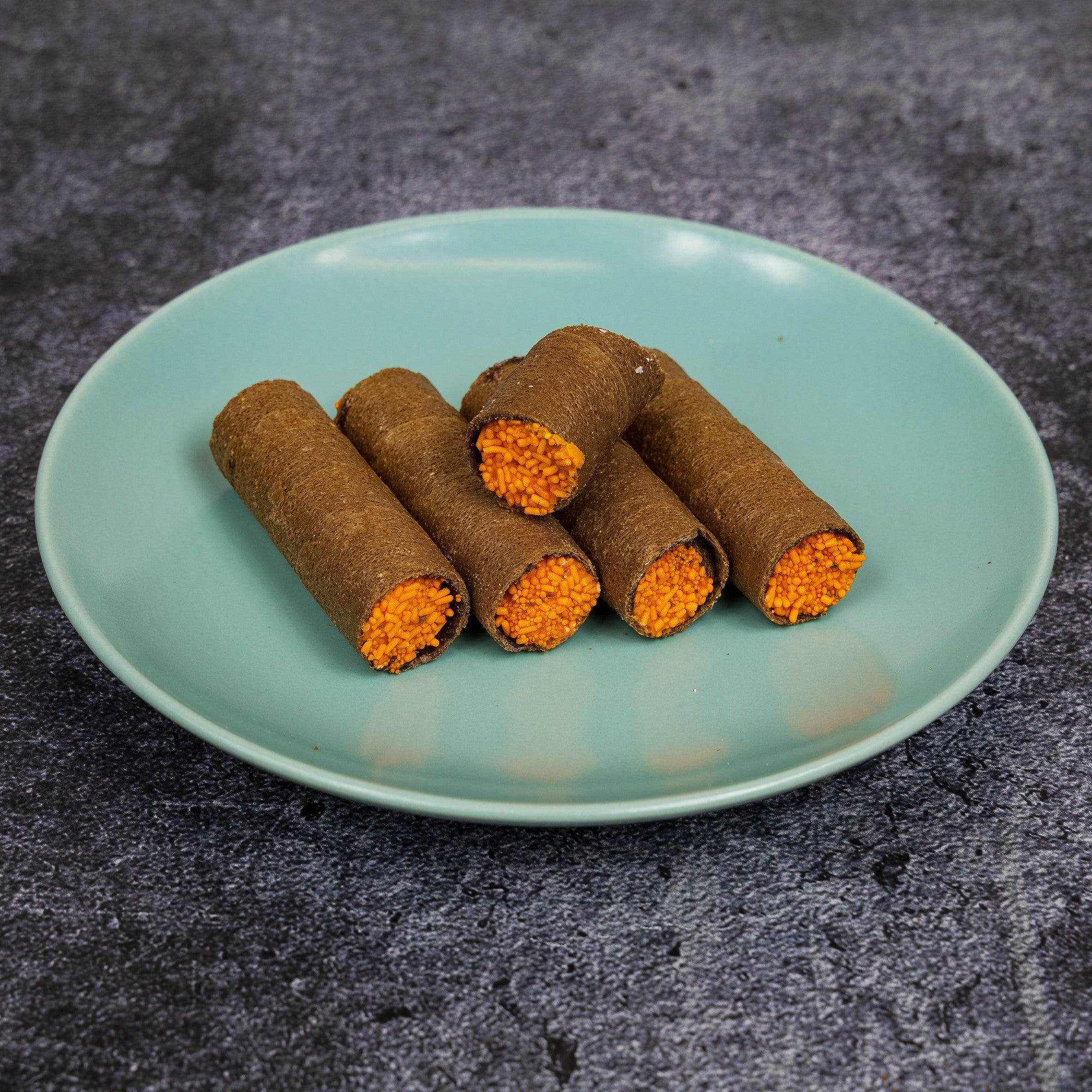 Orange-filled wafers