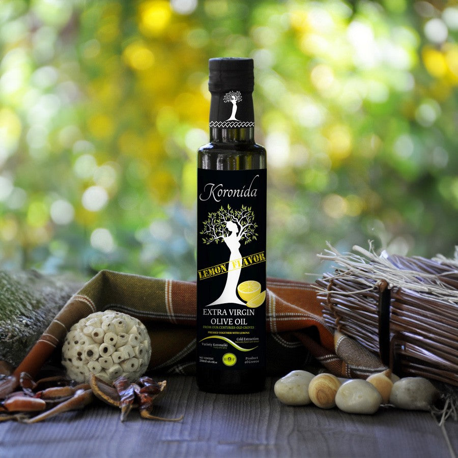 Unfiltered olive oil Koronida with lemon 250 ml