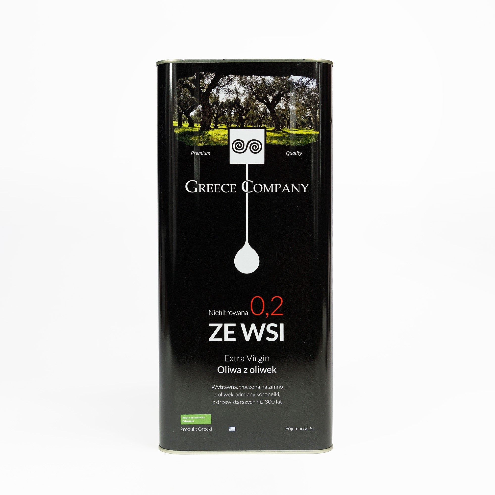 Olive oil FROM THE VILLAGE unfiltered Extra Virgin dry 0.2% 5 L