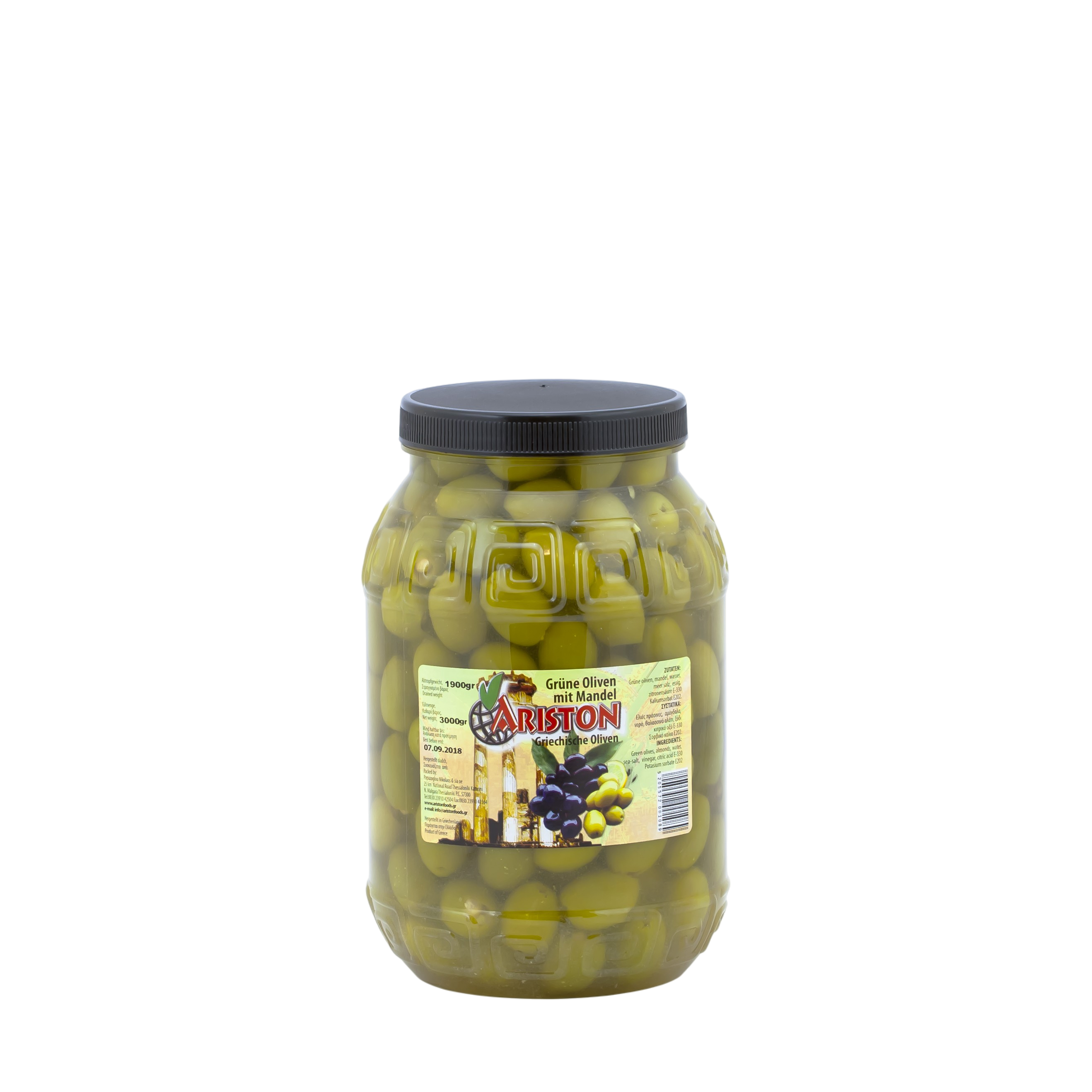Green olives with almonds 1.85 kg net weight