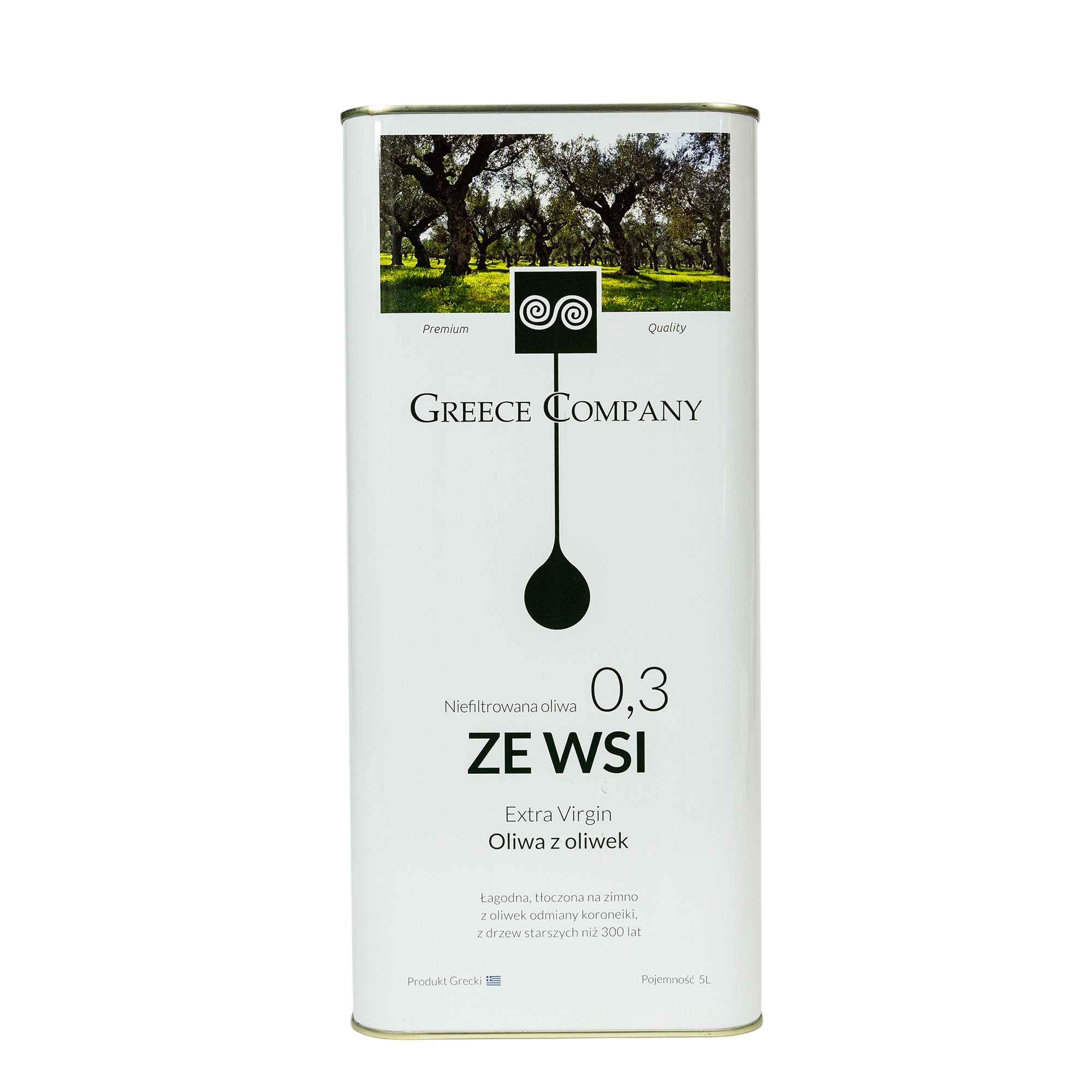 Olive oil FROM THE VILLAGE unfiltered Extra Virgin mild 0.3% 5 l