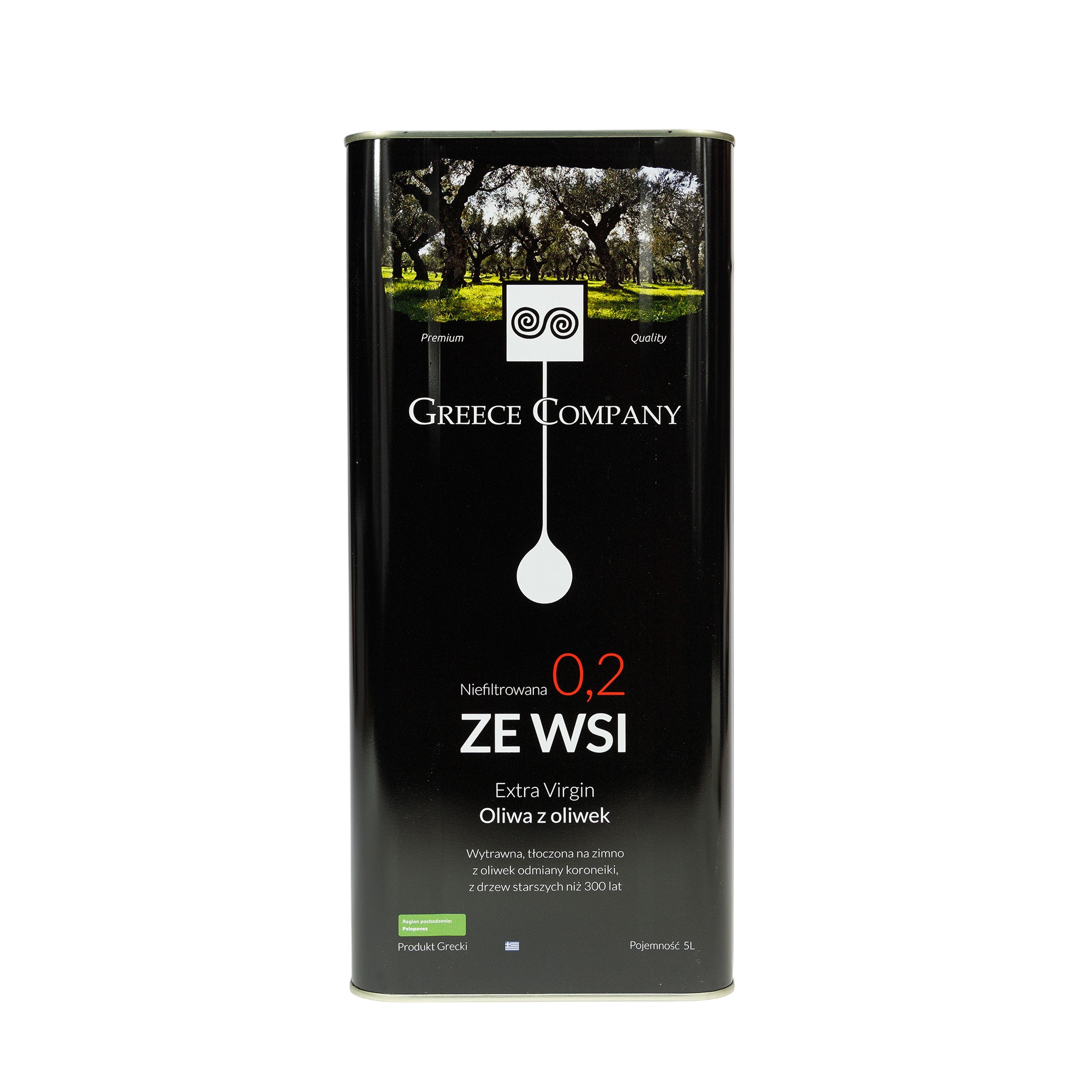 Olive oil FROM THE VILLAGE unfiltered Extra Virgin dry 0.2% 5 L