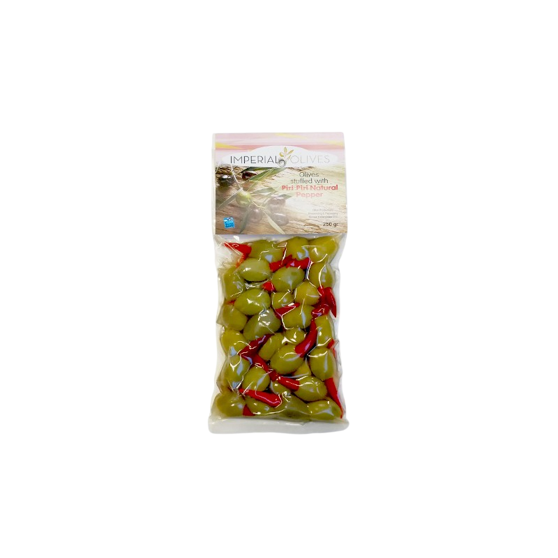 Green olives stuffed with piri piri pepper 250 g