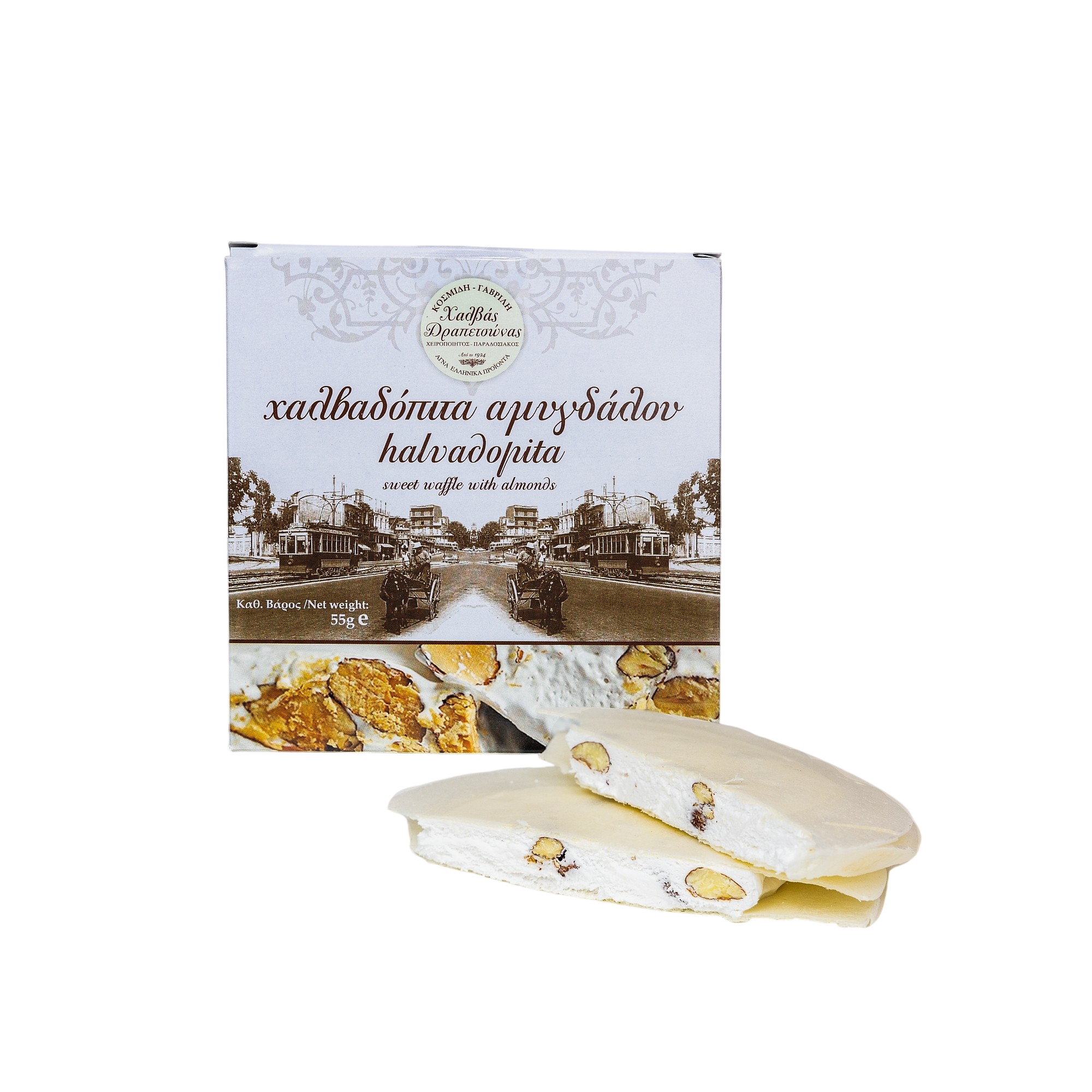 Chalvadopita with nougat and almonds 55g