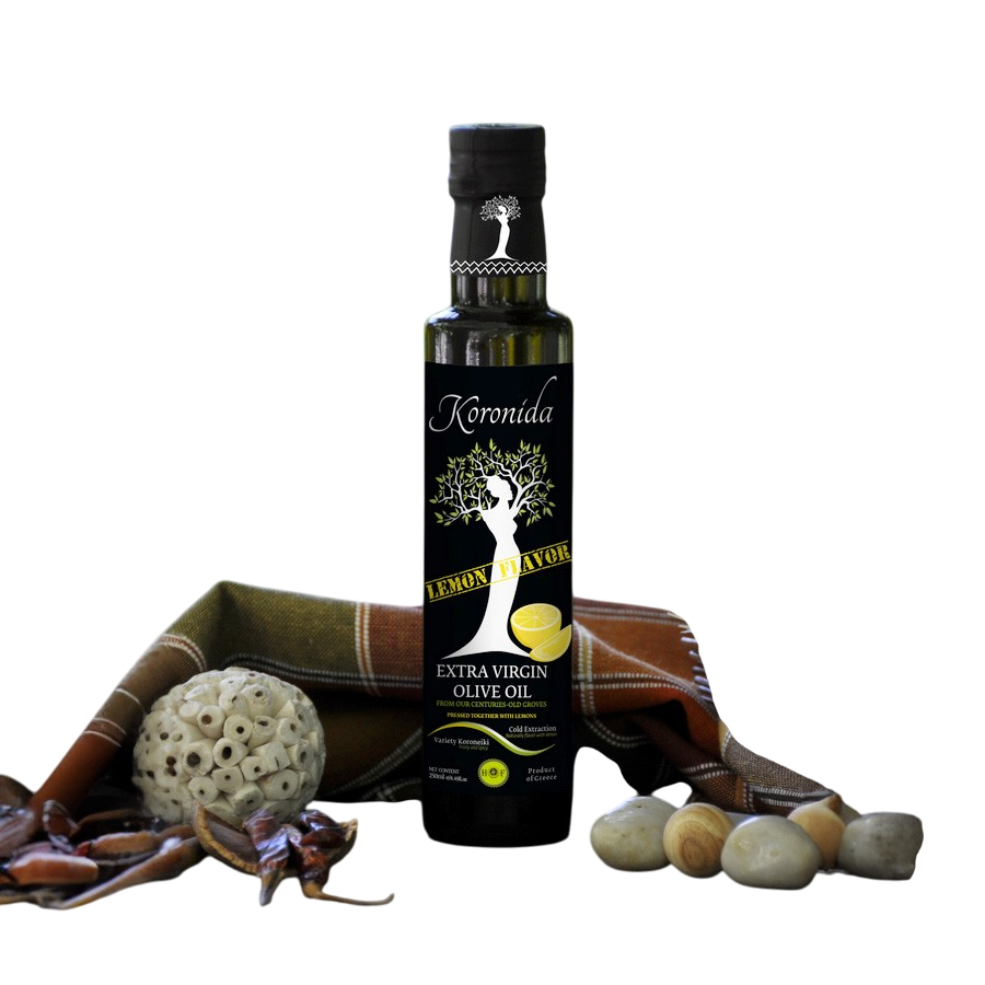 Unfiltered olive oil Koronida with lemon 250 ml