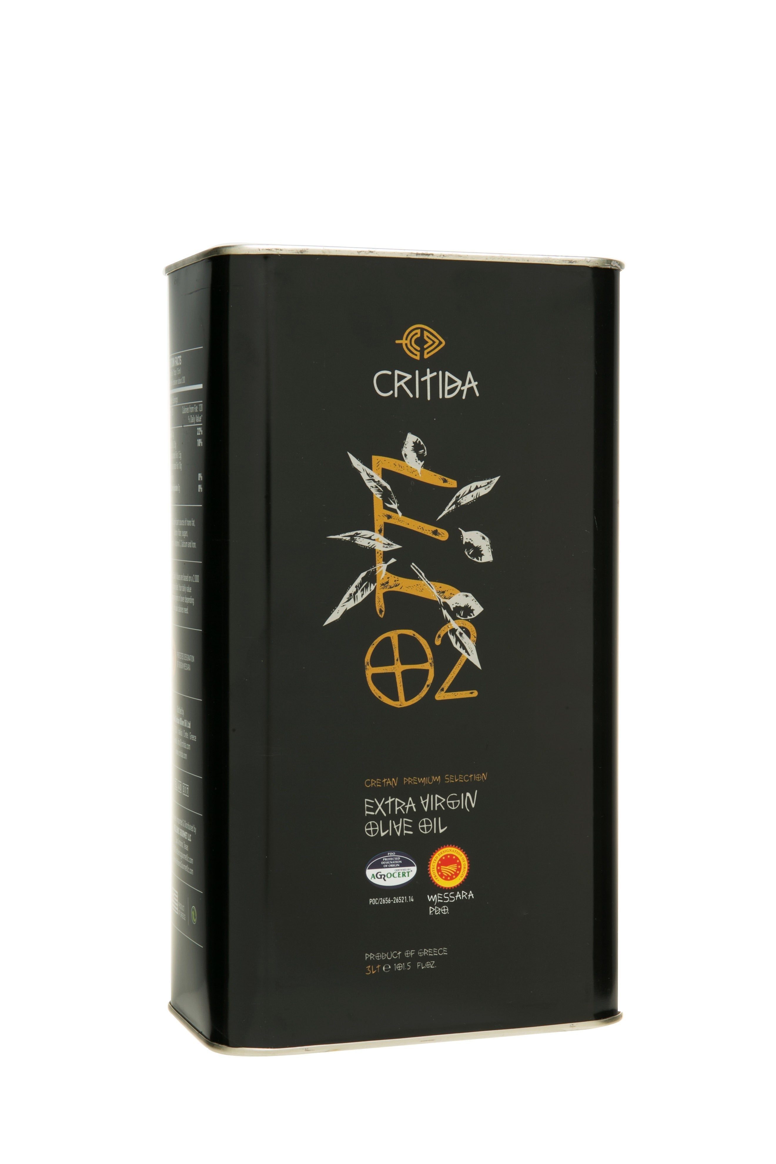 Olive oil Messara Creta Critida Extra Virgin 0.2% Premium - 3 L can