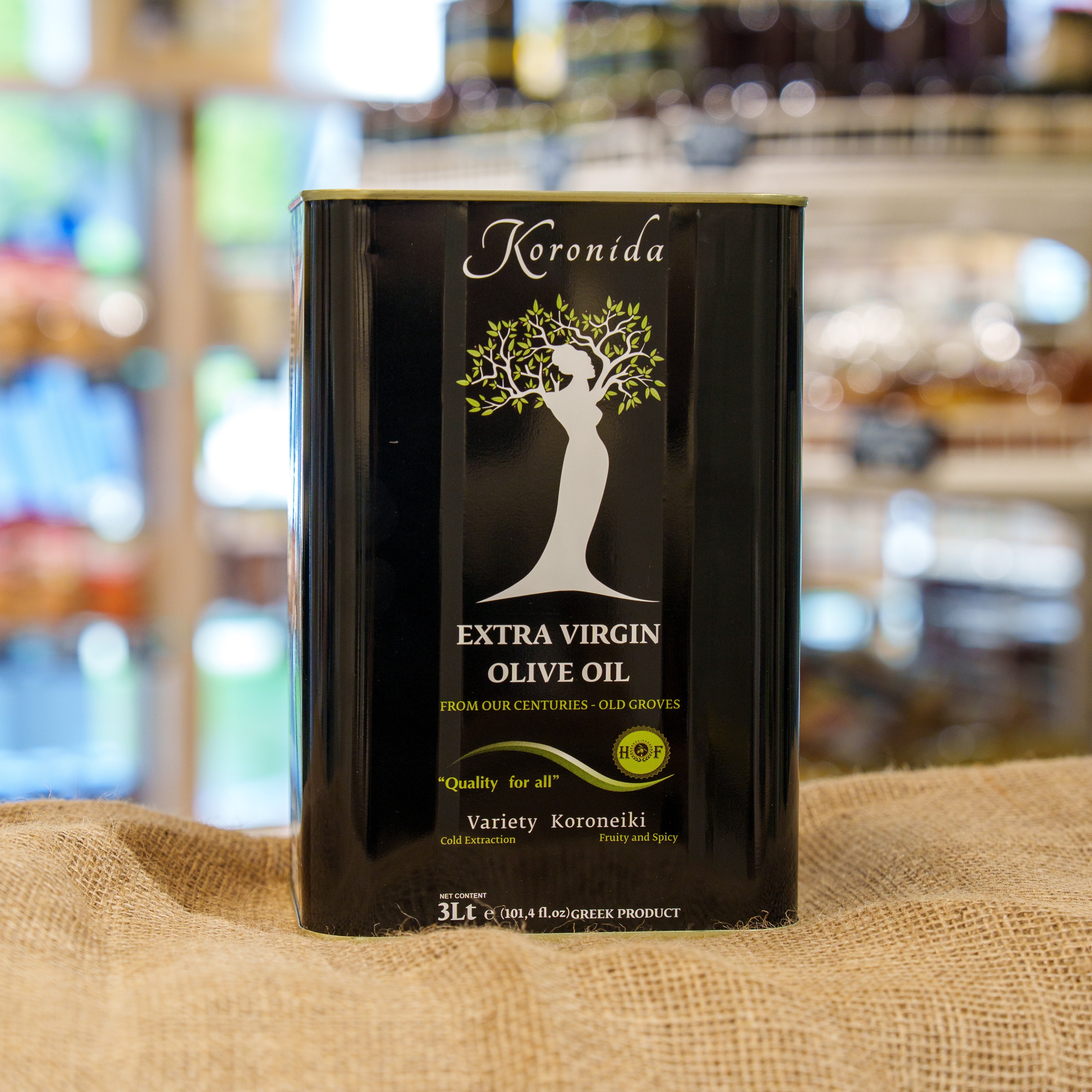 Unfiltered olive oil Koronida max 0.3% 3 l