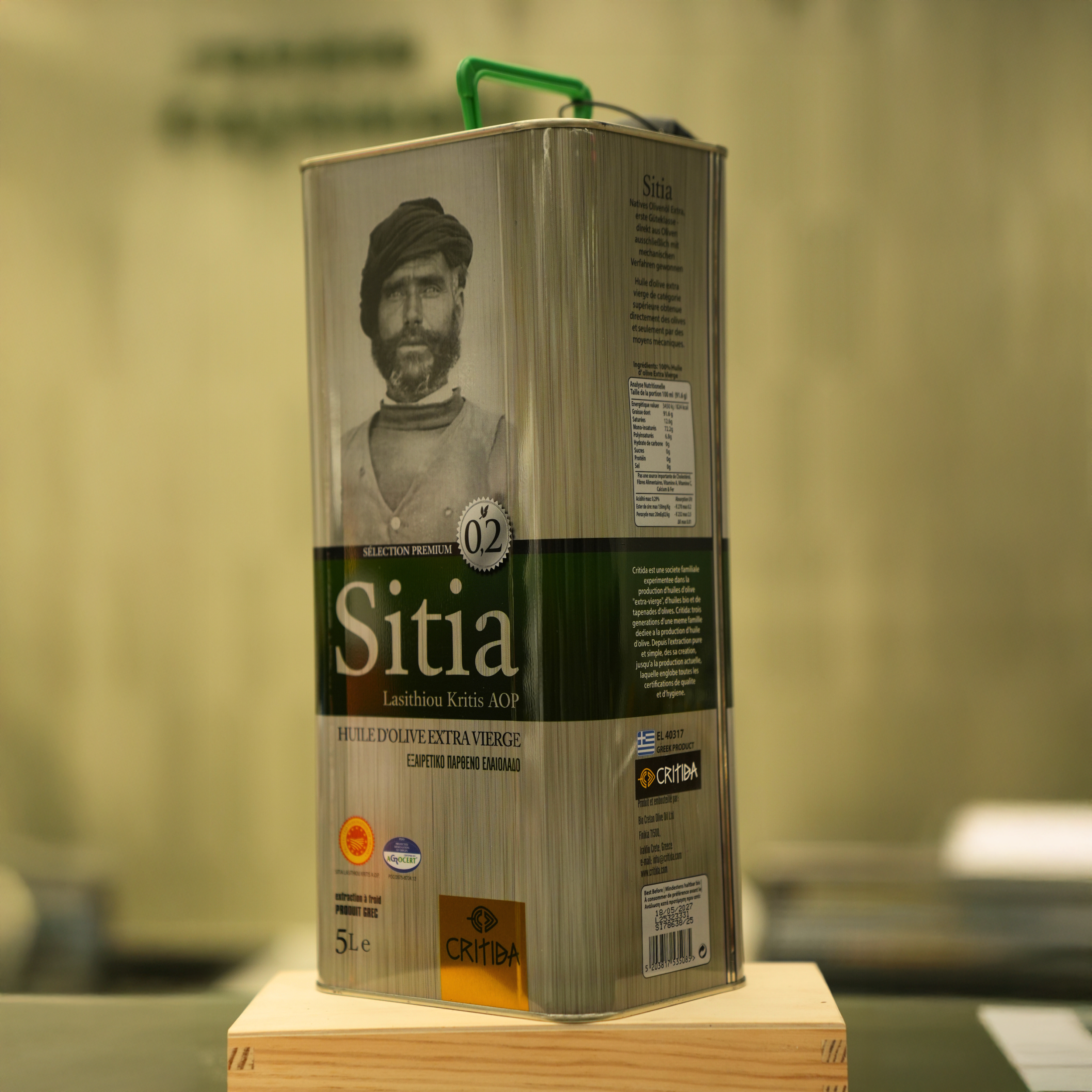 Sitia extra virgin olive oil Lasithiou 0.2% 5 l - Critida