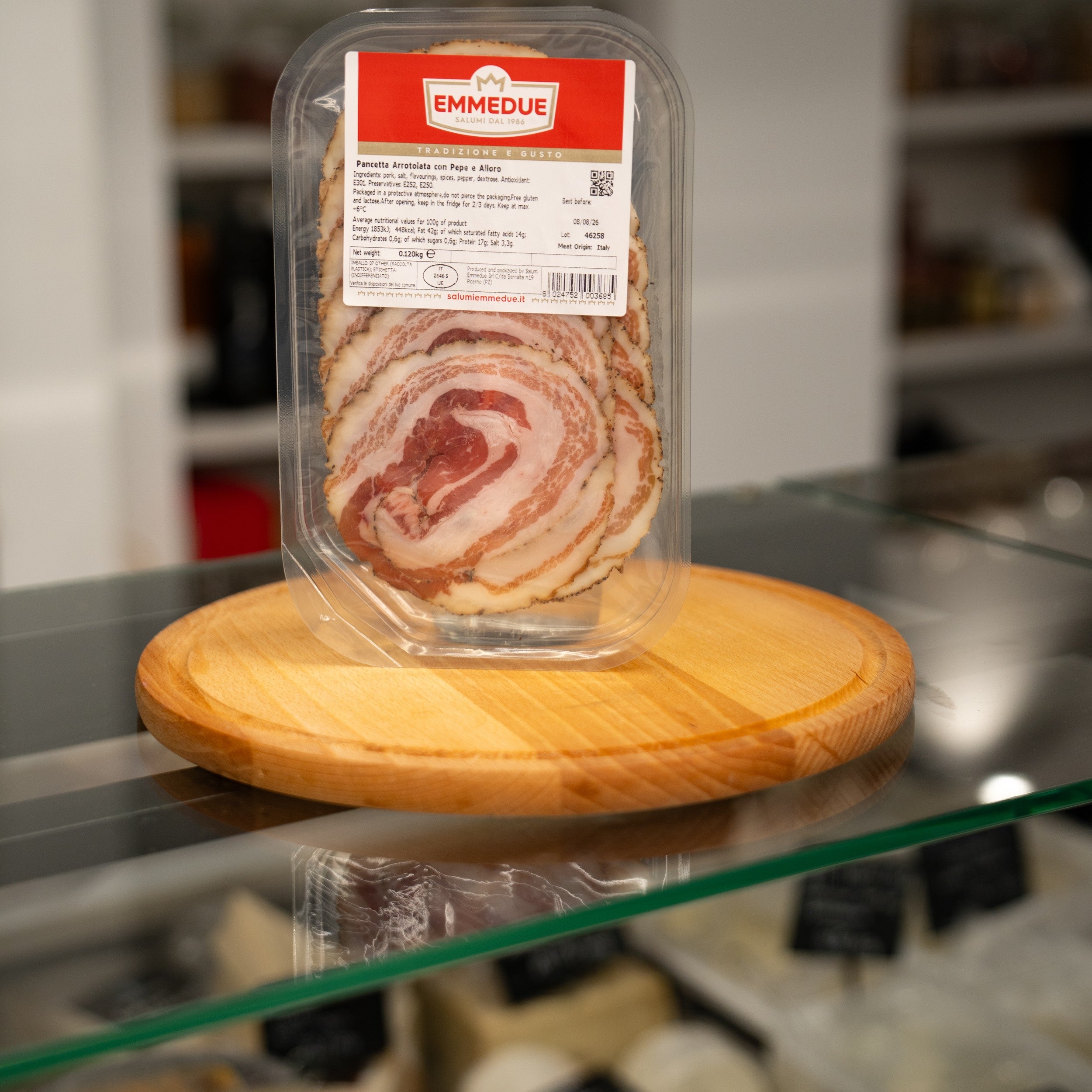 Pancetta with pepper 120g