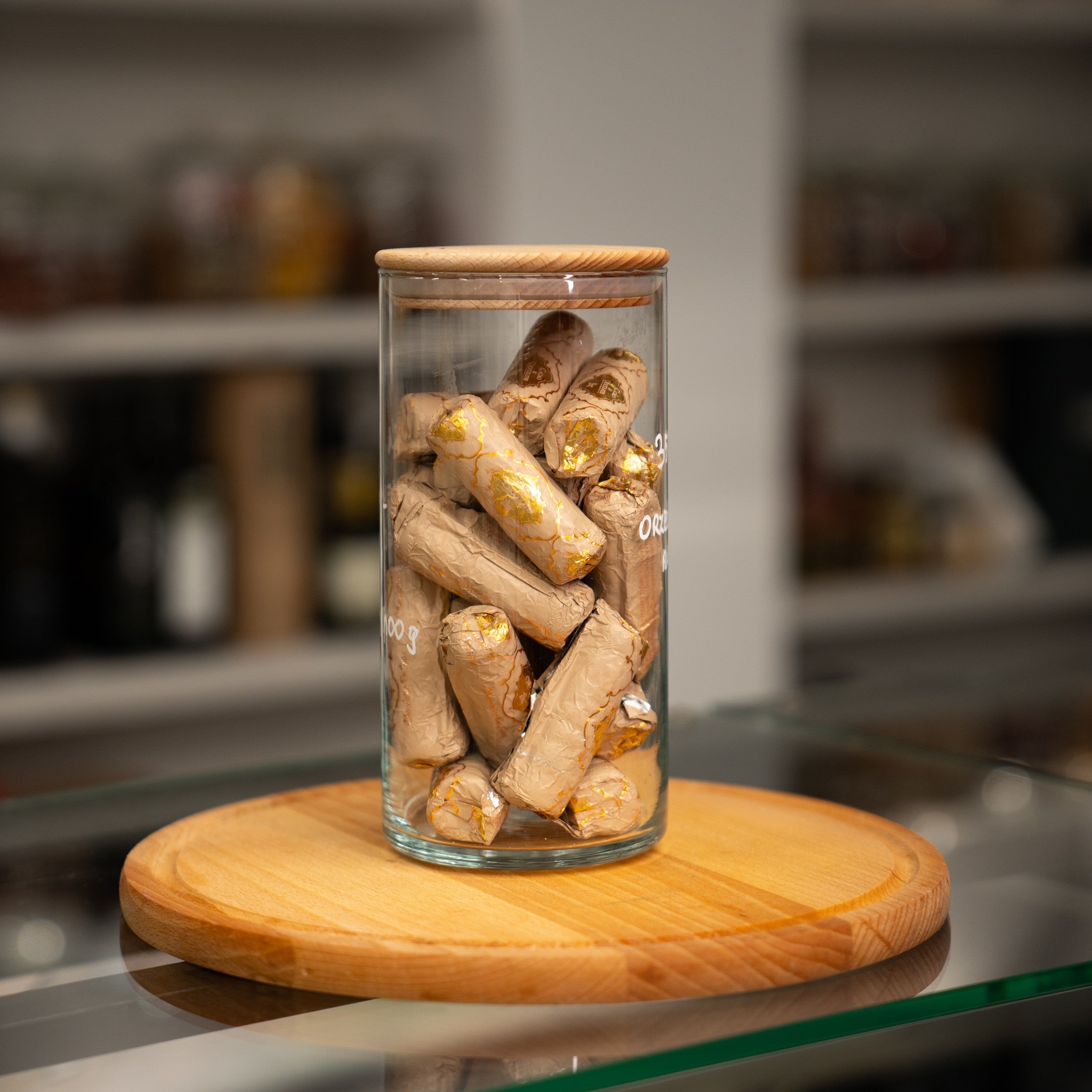 Peanut tubes in chocolate