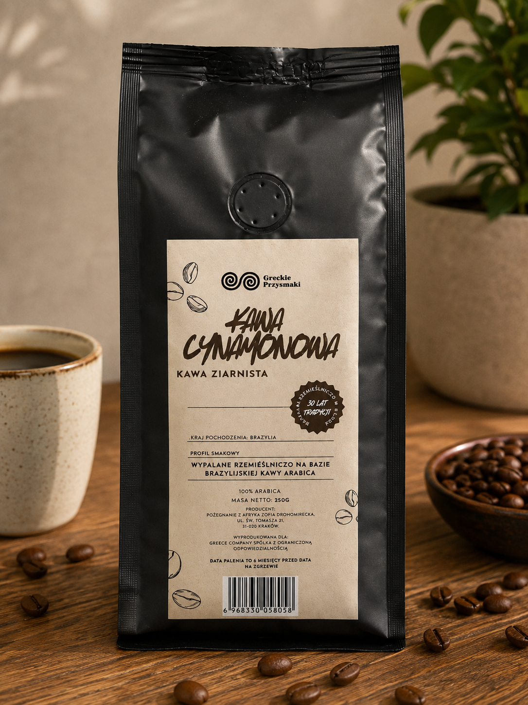 Kawa Cynamonowa ziarnista 250g